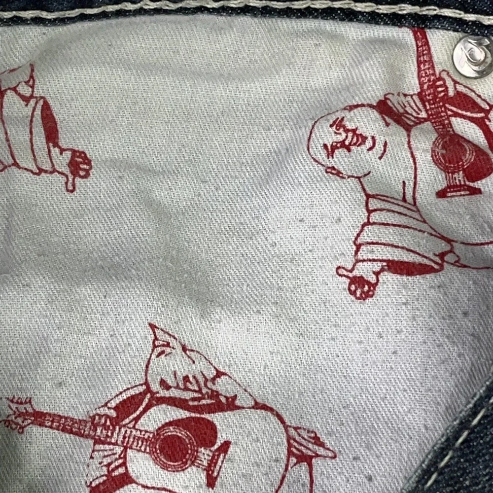 True Religion Straight Cutoff Shorts Mens 30‎ Dark Wash Made in USA MDE800SDP3